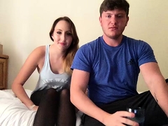 Amateur College Teen Gives Blowjob