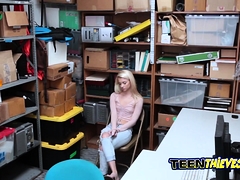 Blonde Teen Agrees To Get On Her Knees