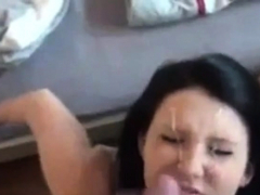 She Gets Cum On Her Face And Wants To Get Fucked Afterwards.