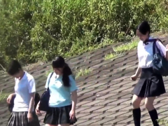Pissing Japanese Teens In Uniform