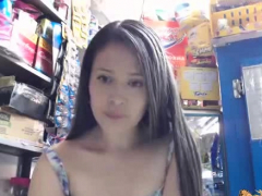 Gorgeous Girl Masturbating In The Store