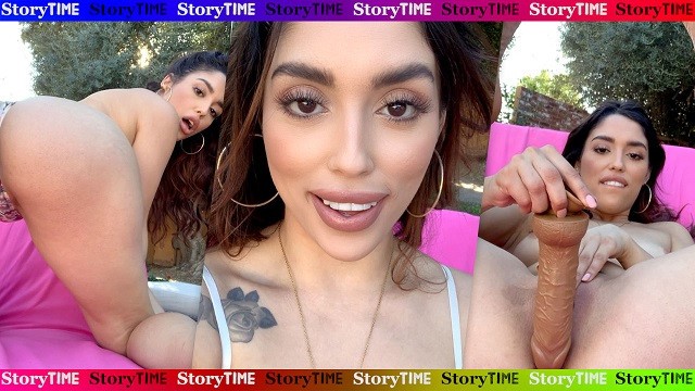 STORYTIME: Latina Babe VANESSA SKY Fucks herself Nude Selfie