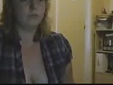 Girl on Omegle playing with her tits